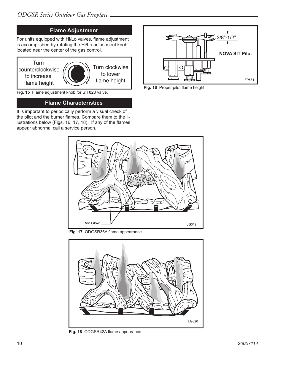 Odgsr series outdoor gas fireplace | Majestic Appliances ODGSR36A User Manual | Page 10 / 20
