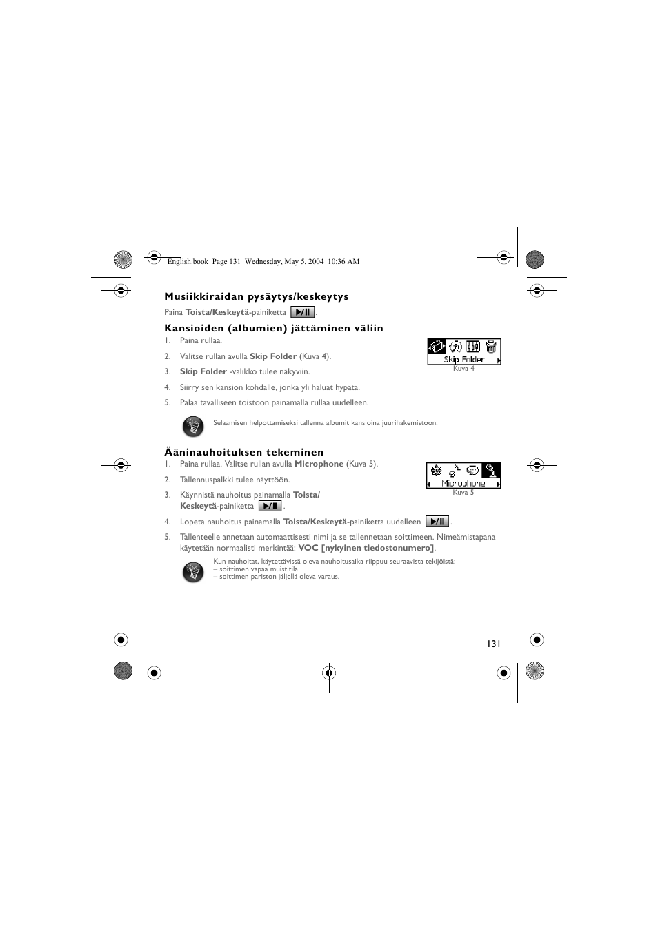 Musica CD Player User Manual | Page 131 / 184