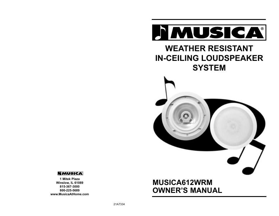 Musica 21A7334 User Manual | 4 pages