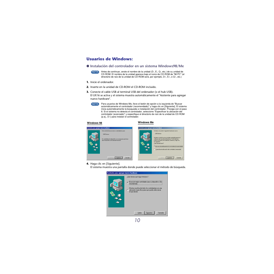 Consulten la, Usuarios de windows | Musica UX16 User Manual | Page 10 / 33