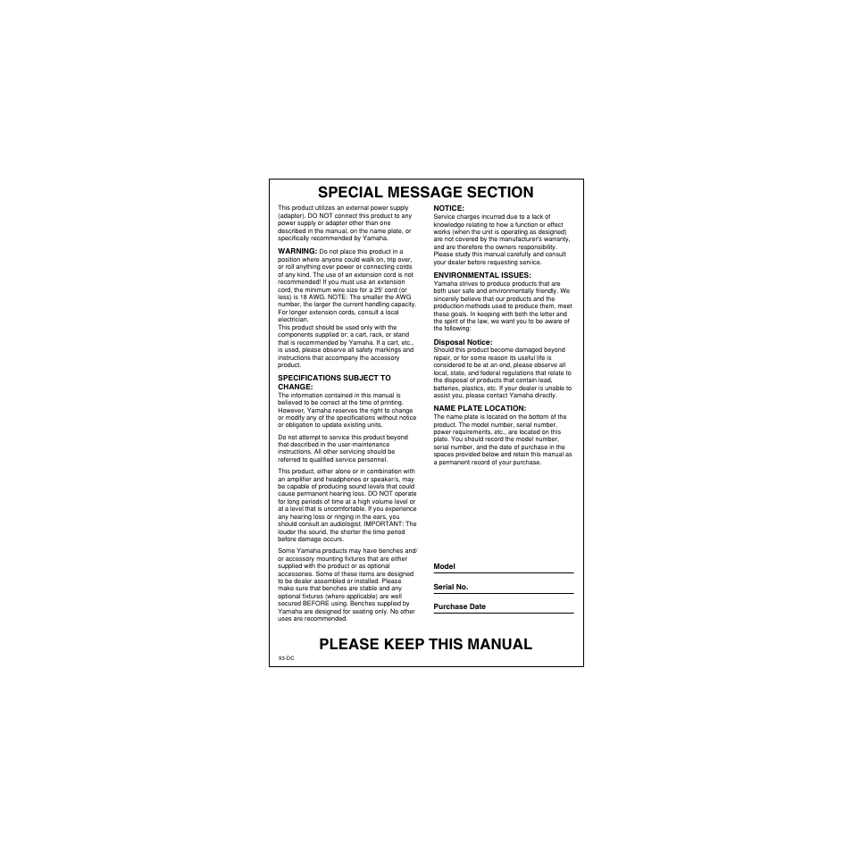 Please keep this manual | Musica UX16 User Manual | Page 2 / 33