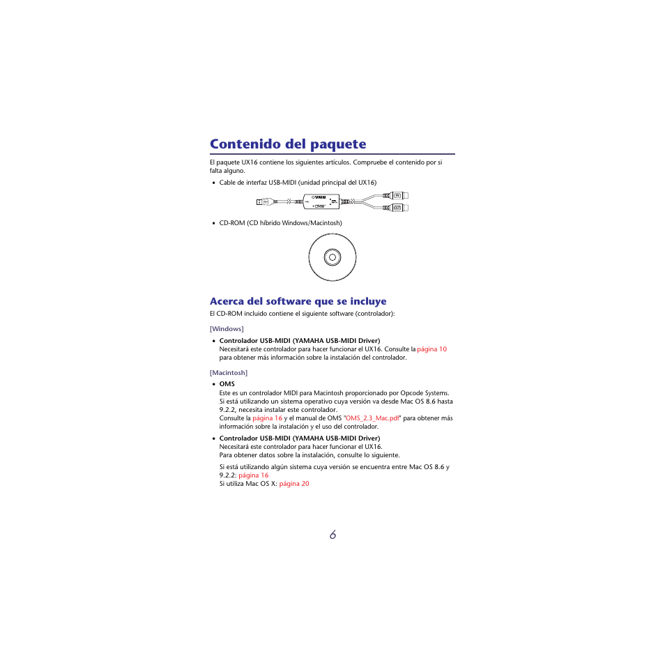 Musica UX16 User Manual | Page 6 / 33