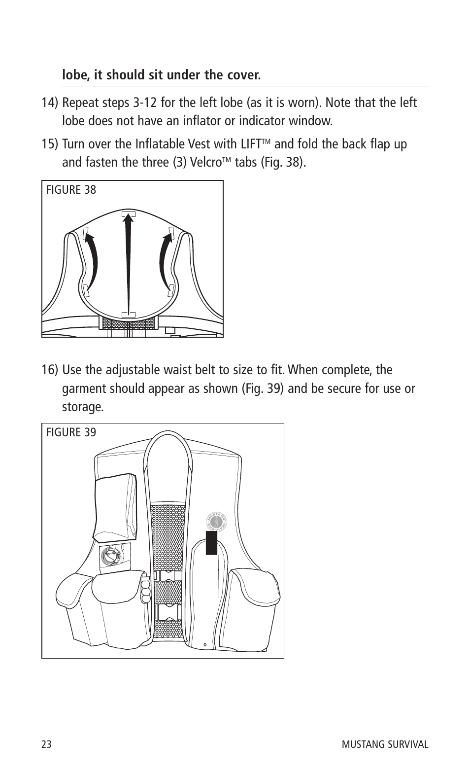 Mustang Survival MD0450 22 User Manual | Page 26 / 36