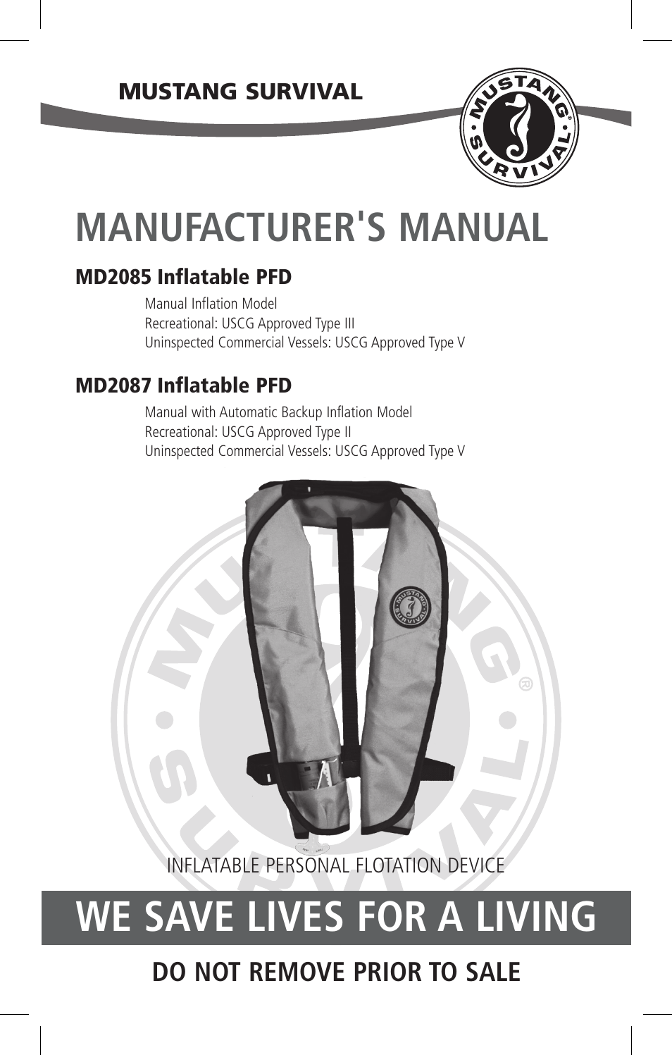 Mustang Survival MD2085 User Manual | 26 pages