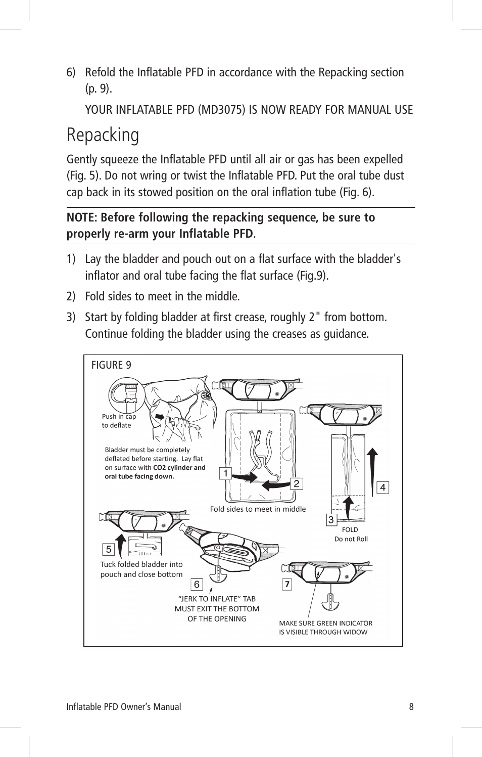 Repacking | Mustang Survival MD3075 User Manual | Page 10 / 20
