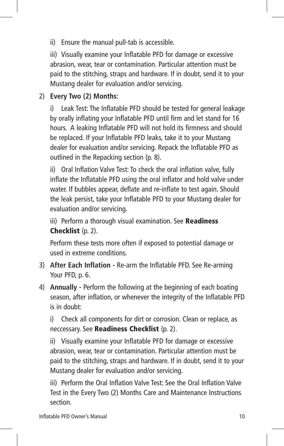 Mustang Survival MD3075 User Manual | Page 12 / 20