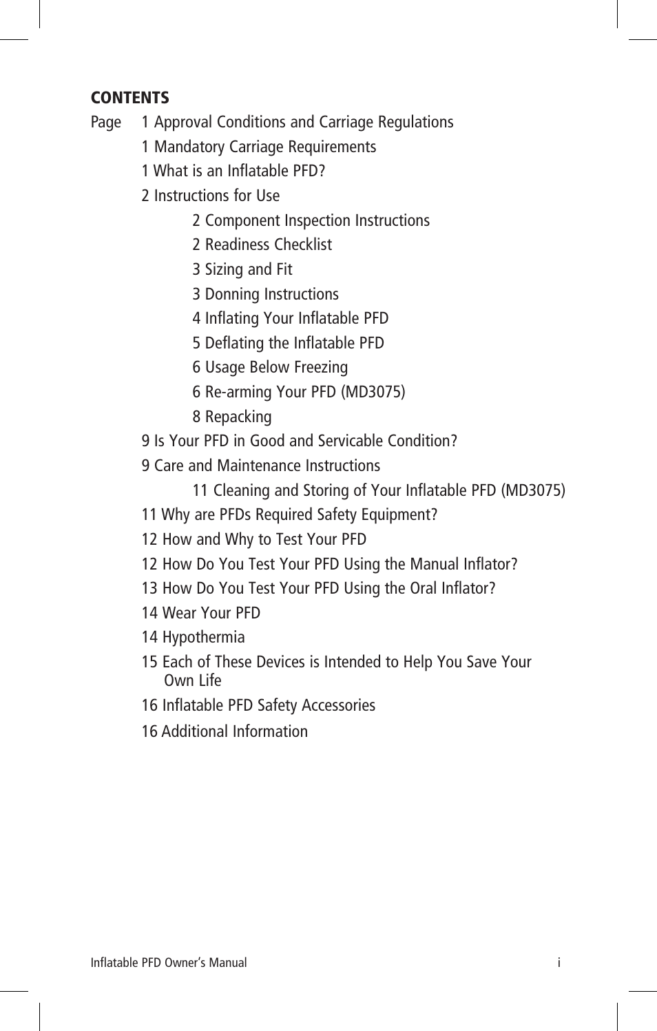 Mustang Survival MD3075 User Manual | Page 2 / 20