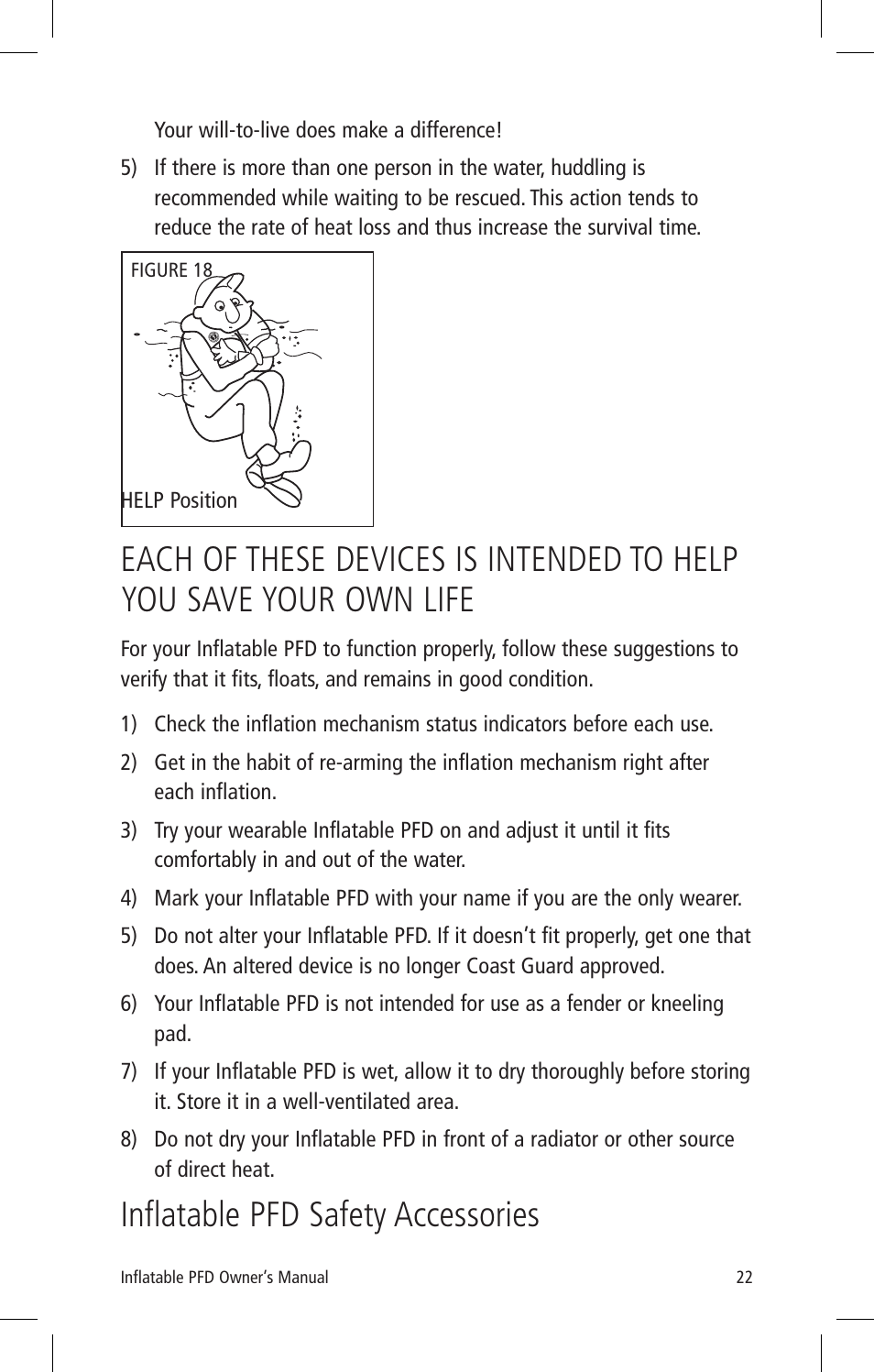 Inflatable pfd safety accessories | Mustang Survival MD3082 User Manual | Page 25 / 28