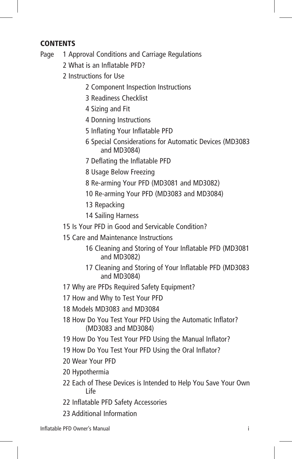 Mustang Survival MD3082 User Manual | Page 3 / 28