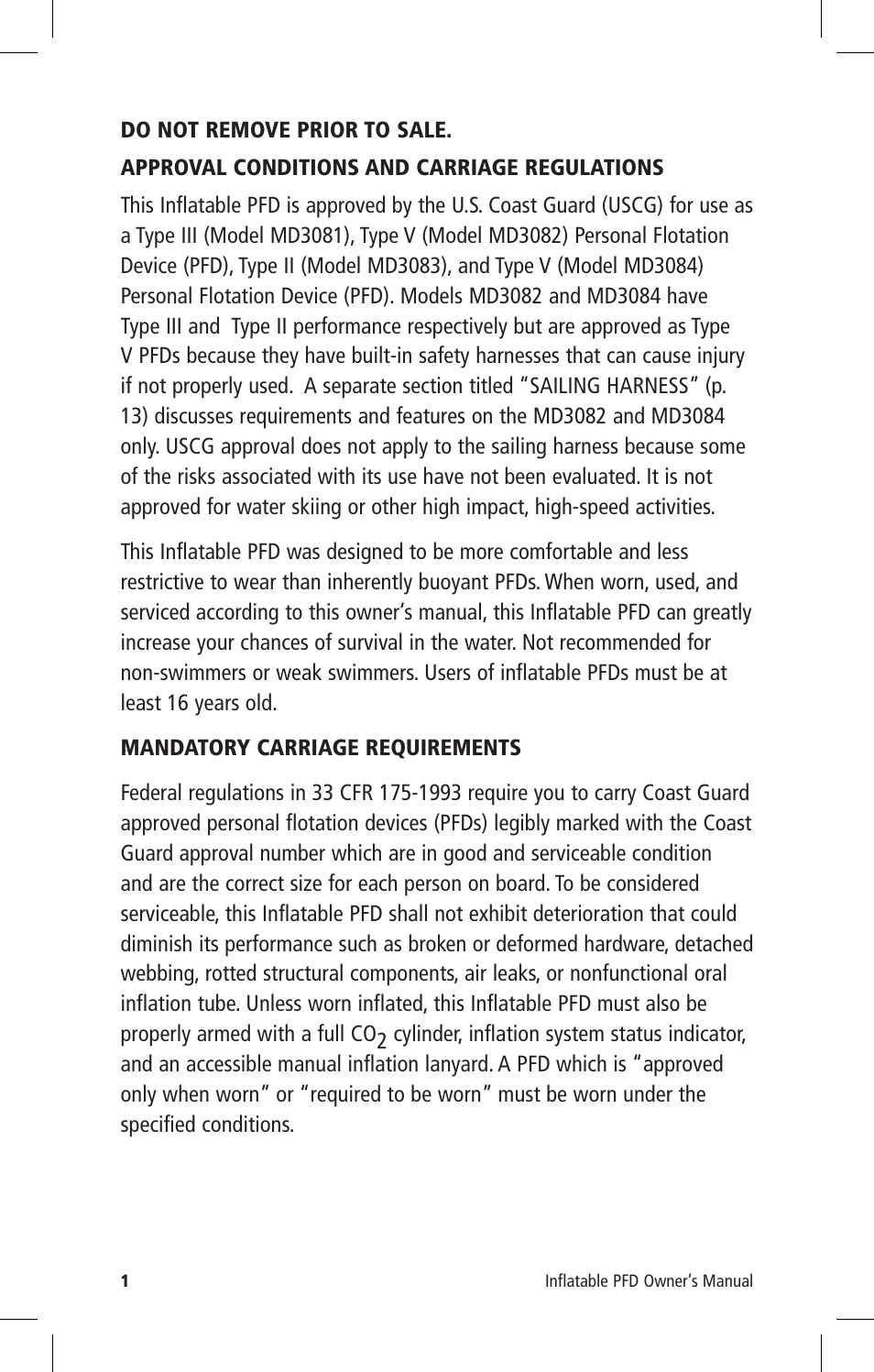 Mustang Survival MD3082 User Manual | Page 4 / 28