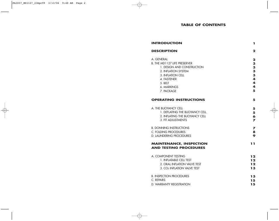 Mustang Survival MD1127 User Manual | Page 2 / 11