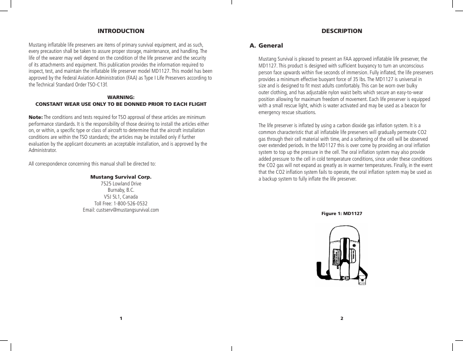 Mustang Survival MD1127 User Manual | Page 3 / 11