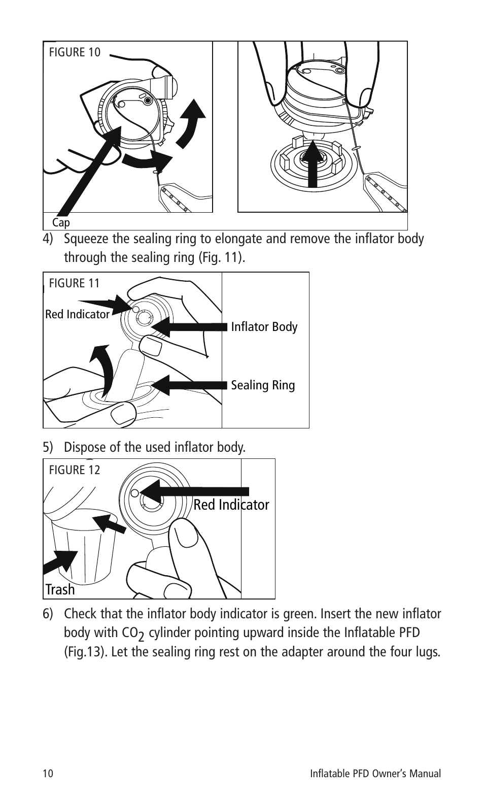 Red indicator trash | Mustang Survival MD3183 User Manual | Page 12 / 28