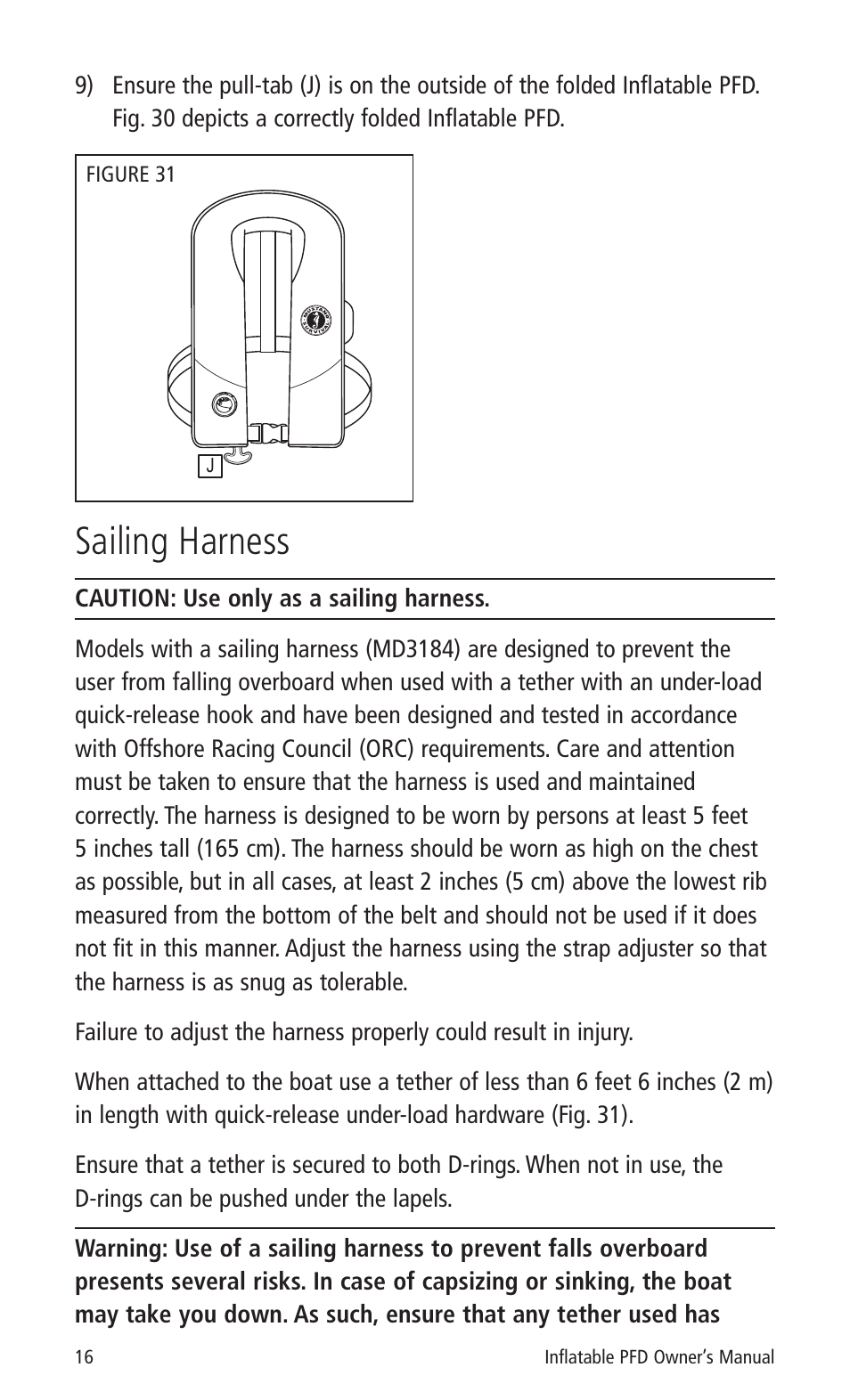 Sailing harness | Mustang Survival MD3183 User Manual | Page 18 / 28