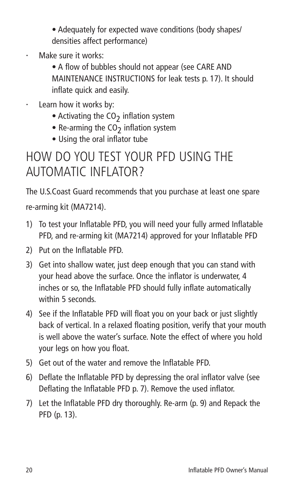 Mustang Survival MD3183 User Manual | Page 22 / 28