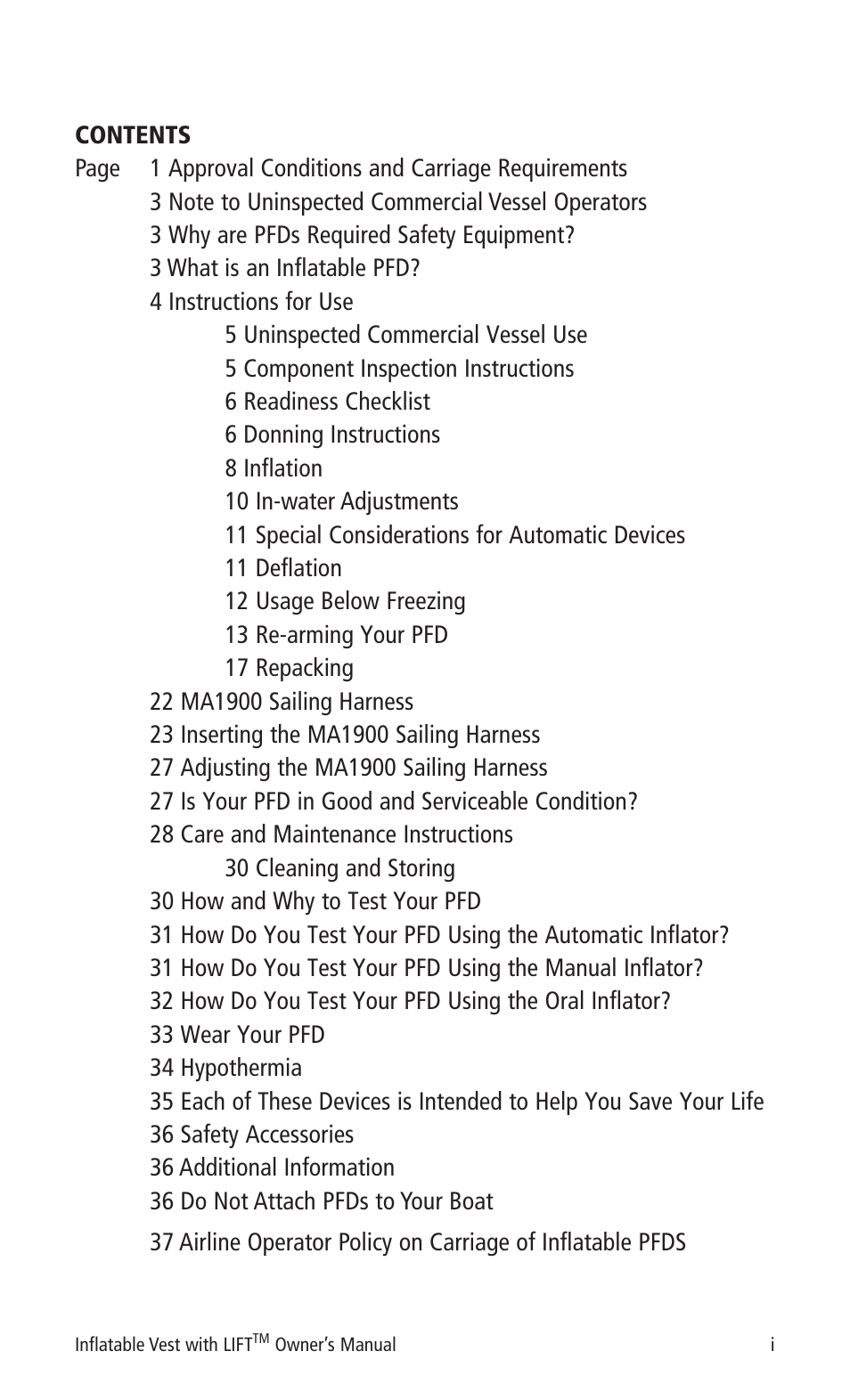 Mustang Survival MD0450 User Manual | Page 3 / 42