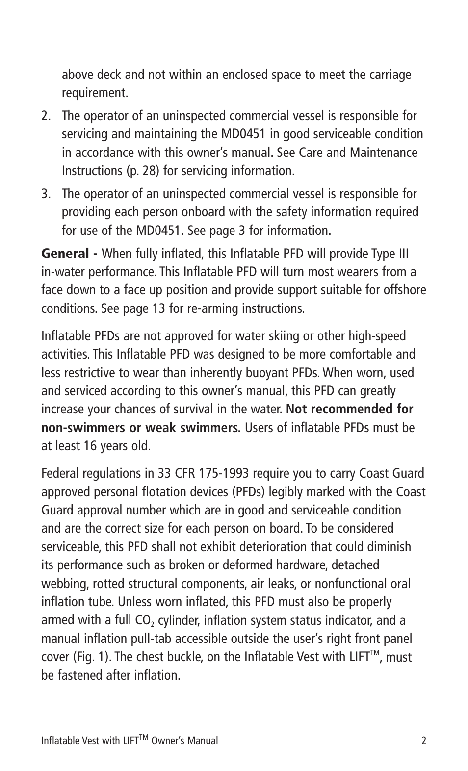 Mustang Survival MD0450 User Manual | Page 5 / 42