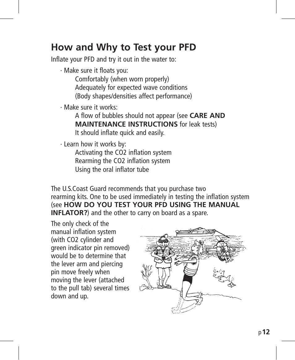 How and why to test your pfd | Mustang Survival MD3025NV User Manual | Page 13 / 20