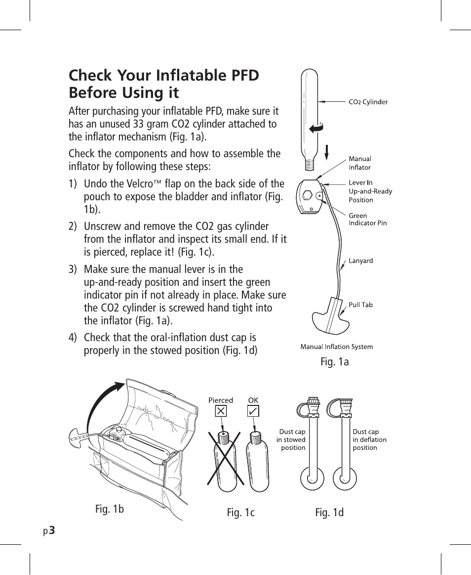 Check your inflatable pfd before using it | Mustang Survival MD3025NV User Manual | Page 4 / 20