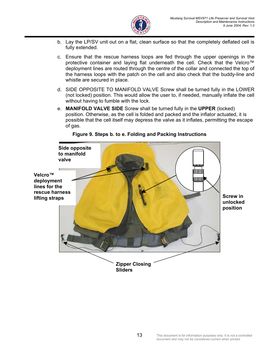 Mustang Survival MSV971 User Manual | Page 16 / 38