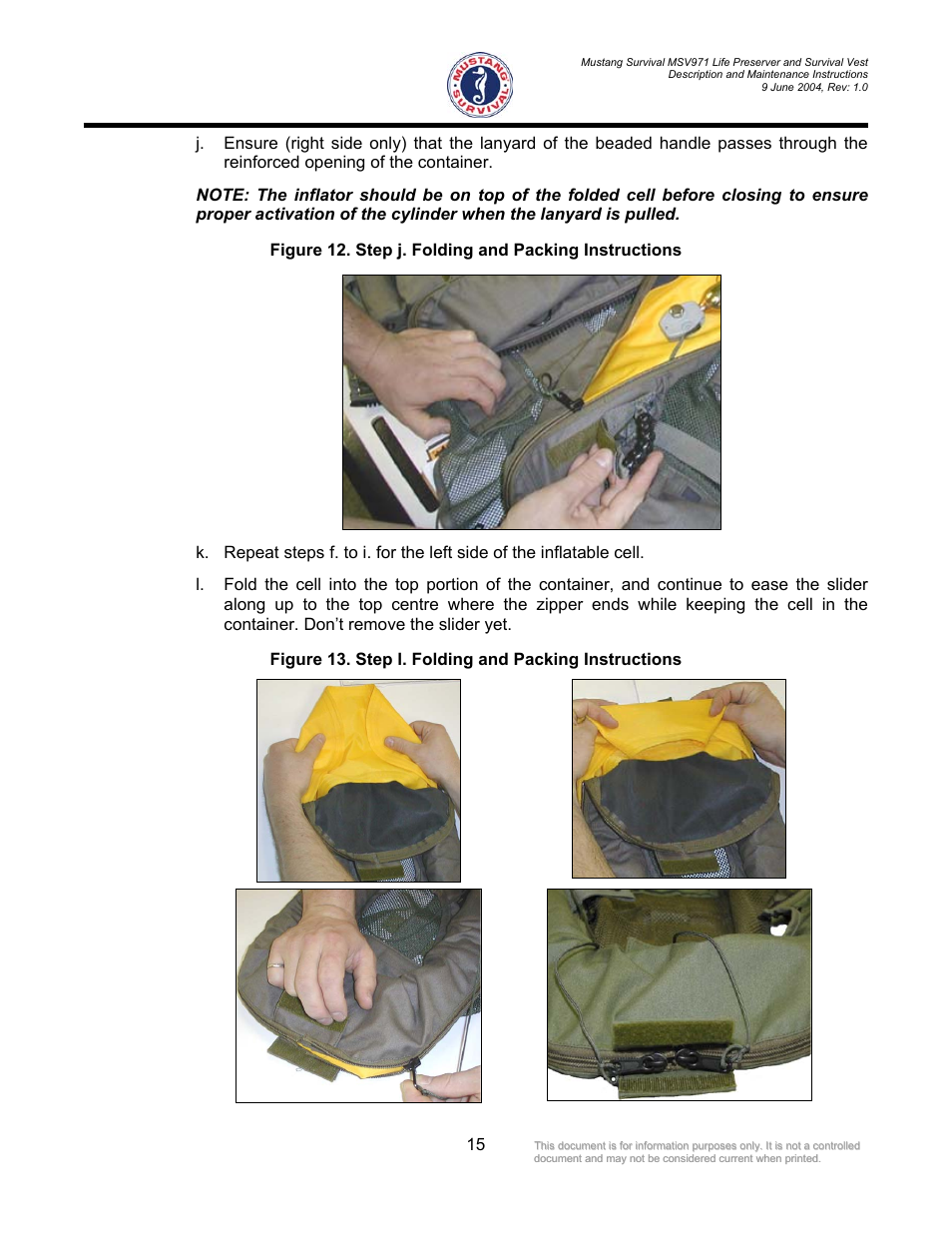 Mustang Survival MSV971 User Manual | Page 18 / 38