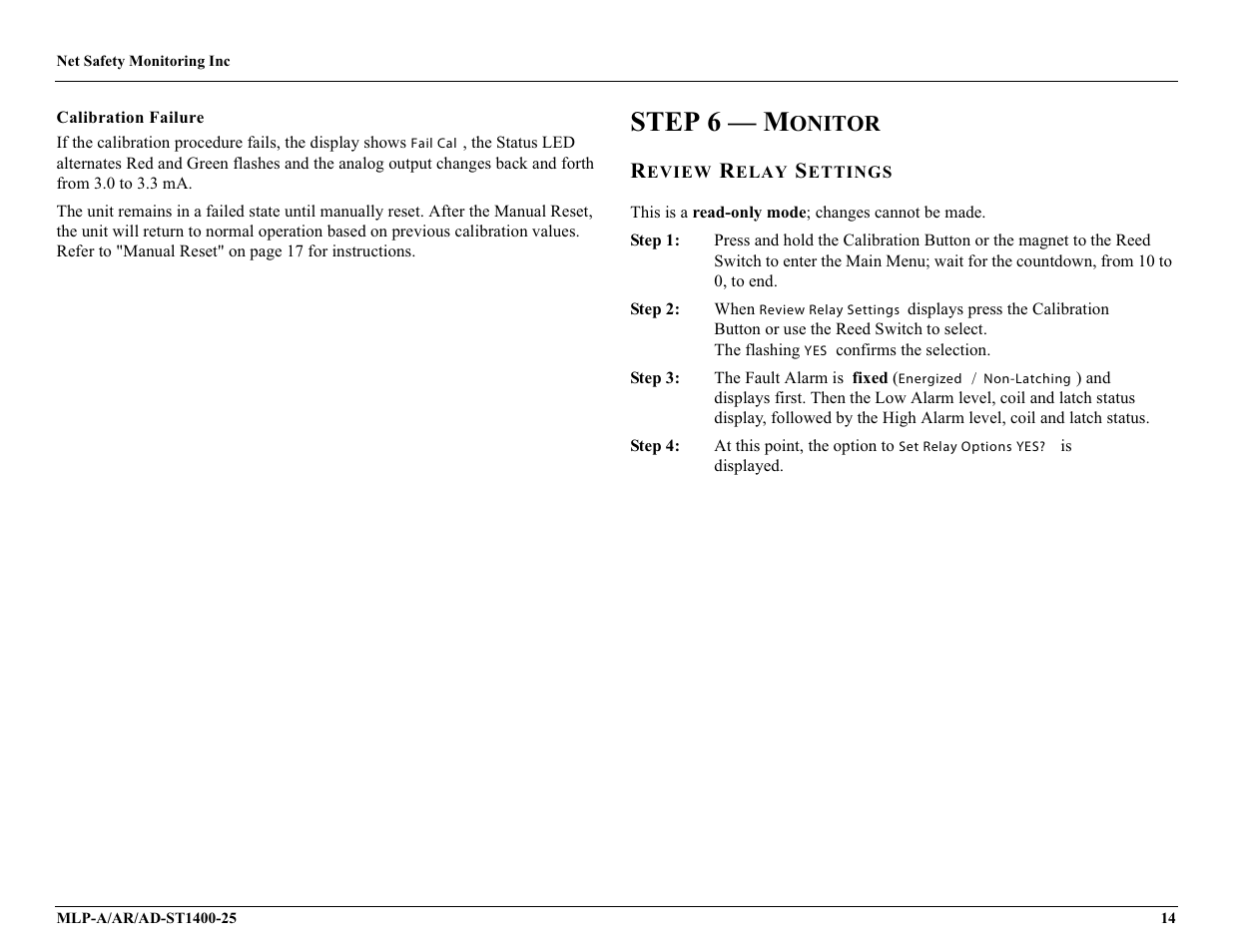 Step 6 — m, Onitor | Millennium Enterprises Net Safety MLP-A/AR User Manual | Page 19 / 28