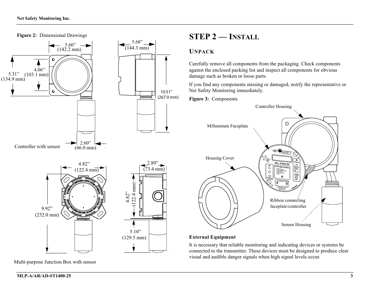 Step 2 — i, Nstall | Millennium Enterprises Net Safety MLP-A/AR User Manual | Page 8 / 28