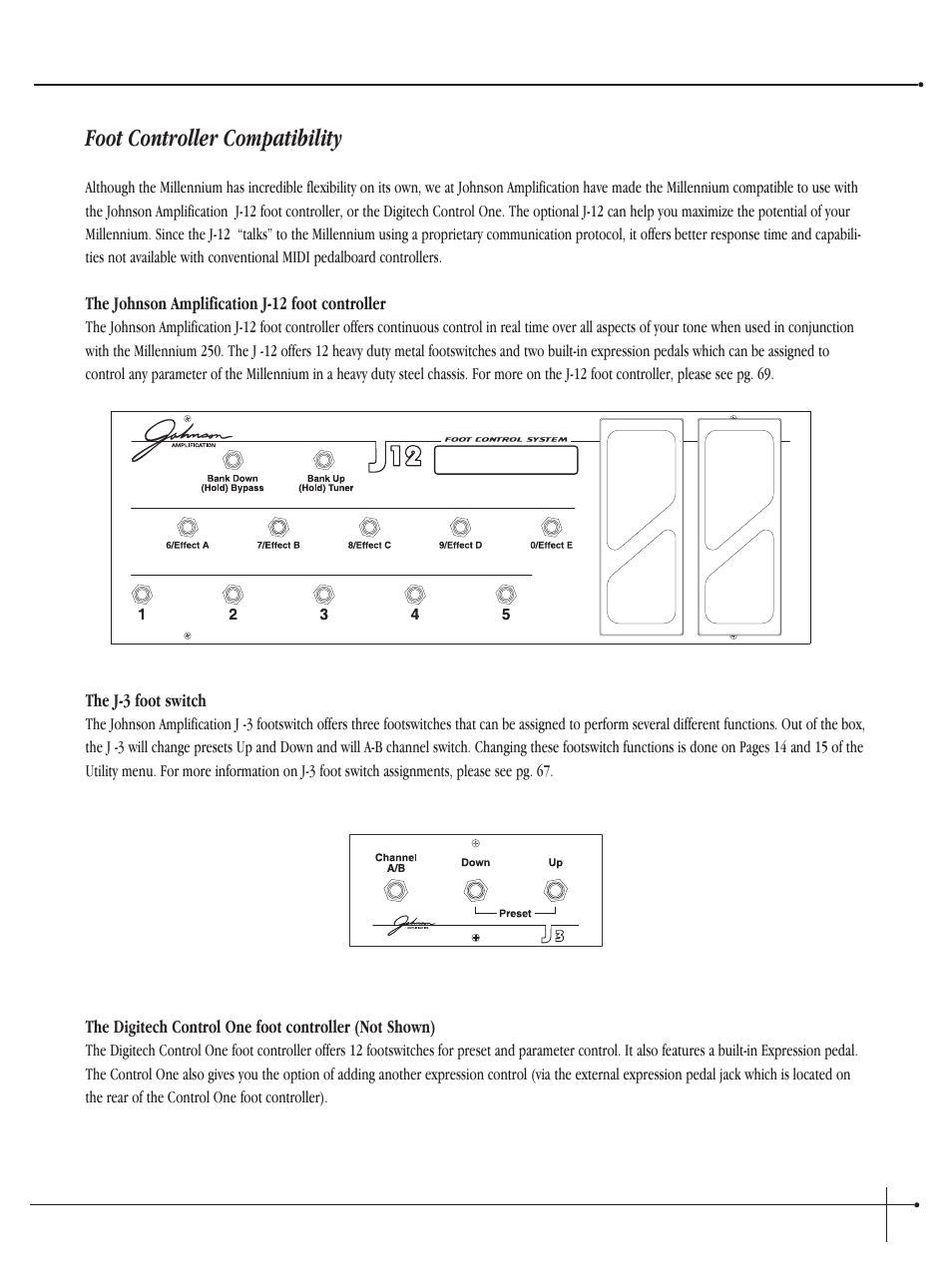 Foot controller compatibility | Millennium Enterprises Integrated Modeling Amplifier User Manual | Page 19 / 116