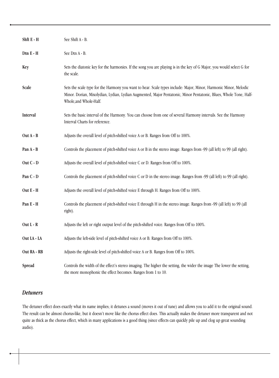 User guide, Detuners | Millennium Enterprises Integrated Modeling Amplifier User Manual | Page 56 / 116