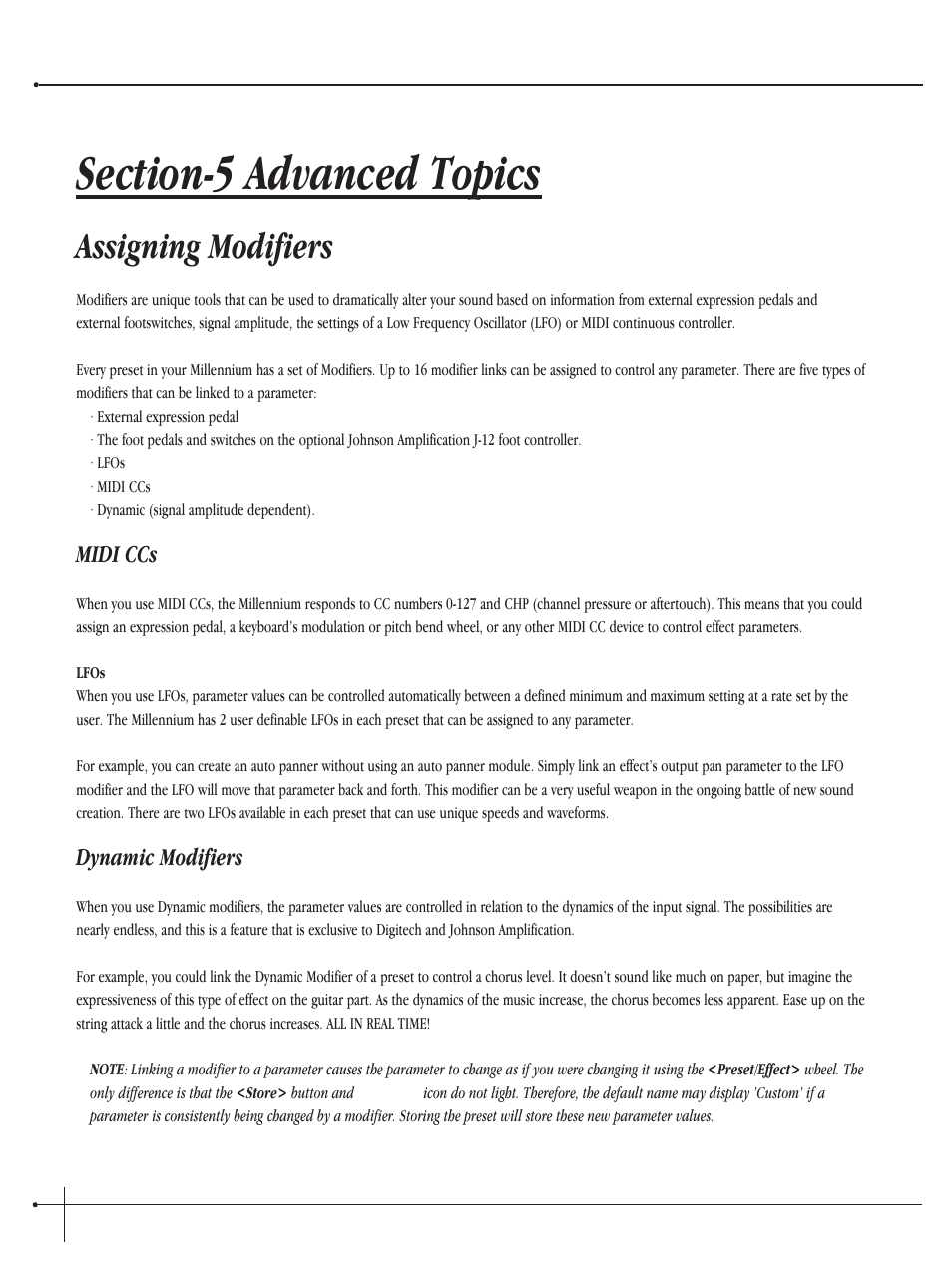 Assigning modifiers | Millennium Enterprises Integrated Modeling Amplifier User Manual | Page 64 / 116