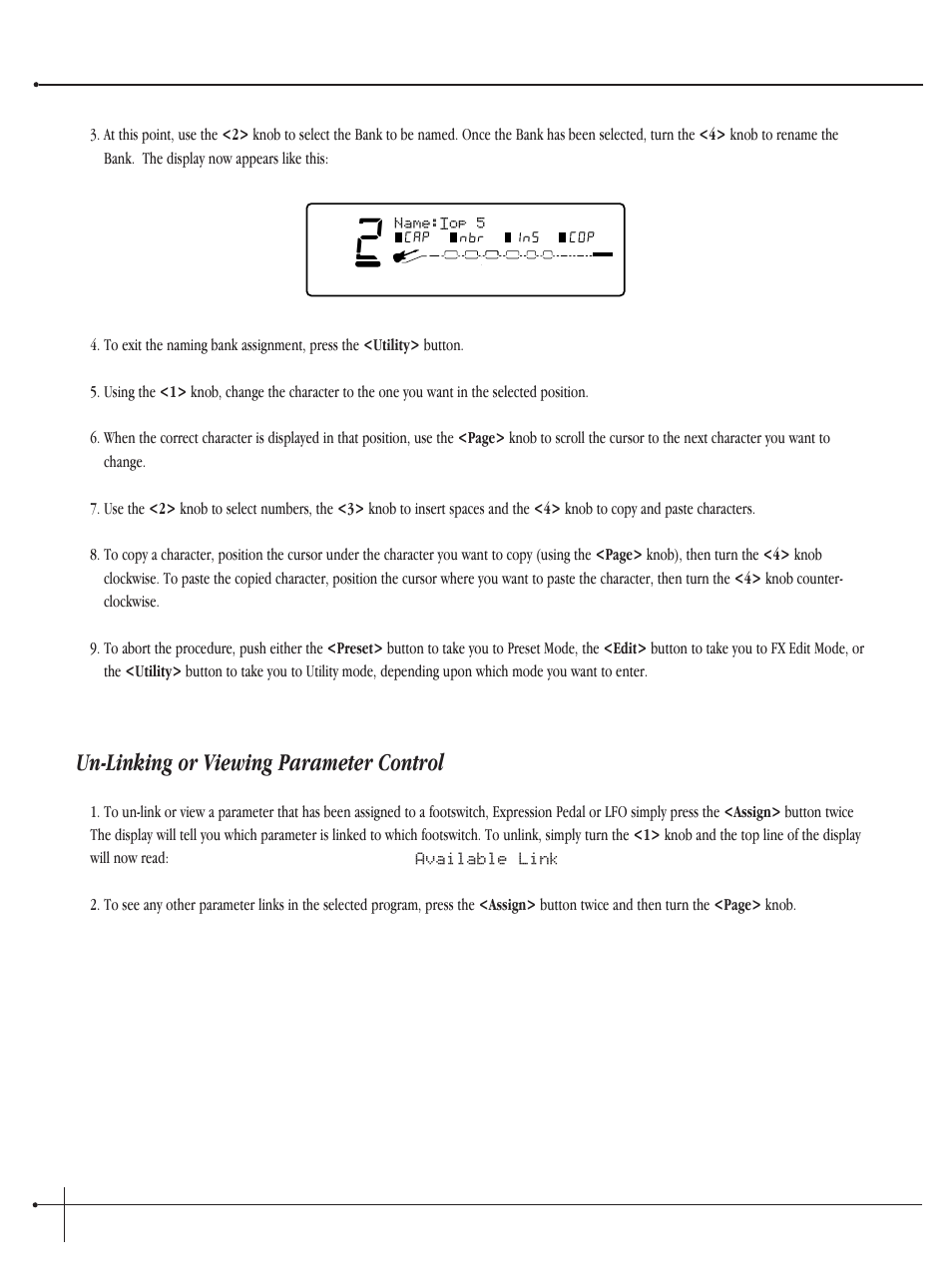 Un-linking or viewing parameter control, User guide, Johnson millennium | Millennium Enterprises Integrated Modeling Amplifier User Manual | Page 84 / 116