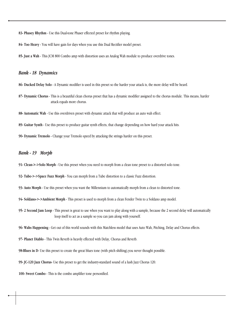 User guide | Millennium Enterprises Integrated Modeling Amplifier User Manual | Page 92 / 116
