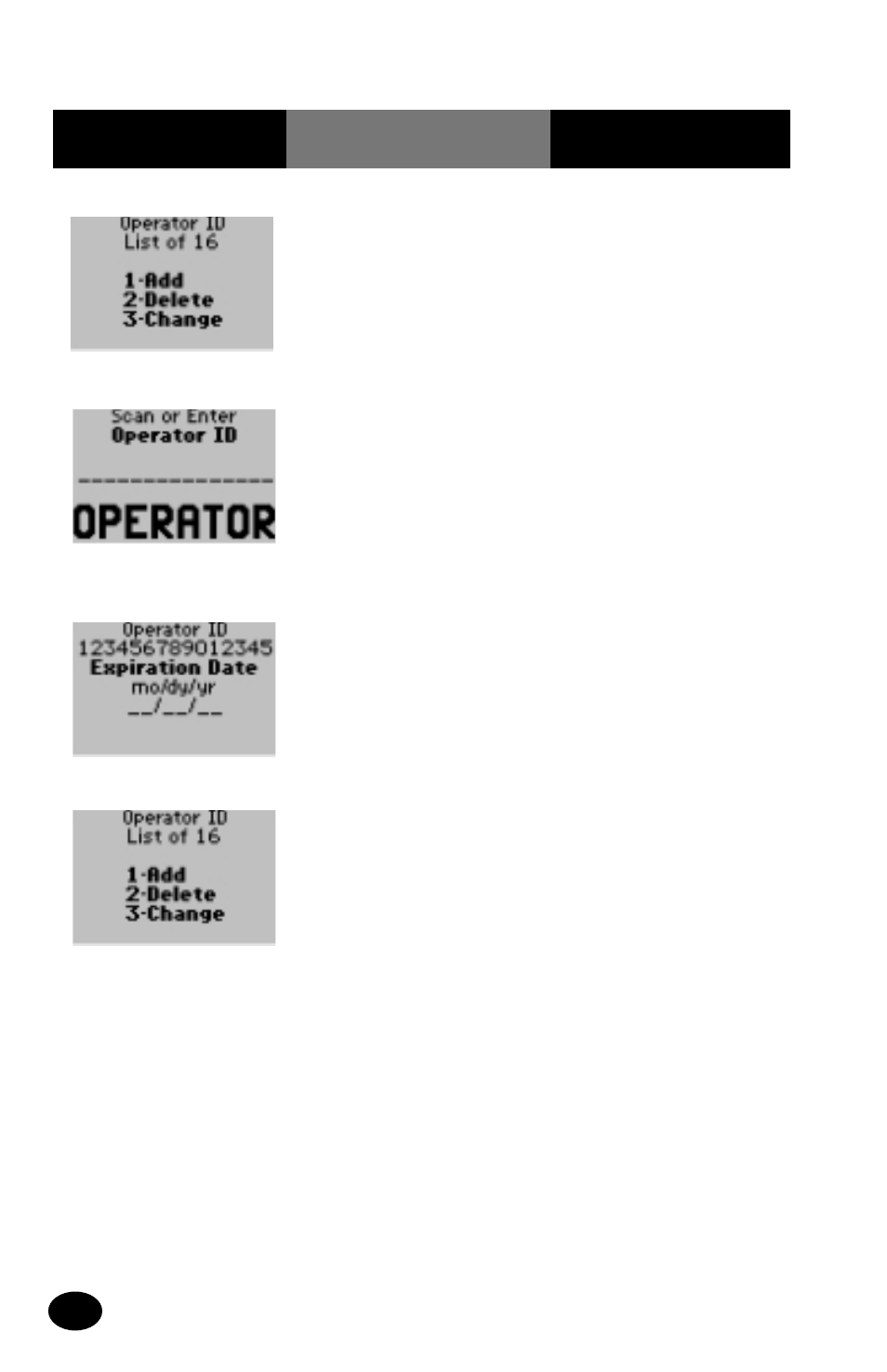 Add an operator to the operator list | MediSense PCx User Manual | Page 108 / 151