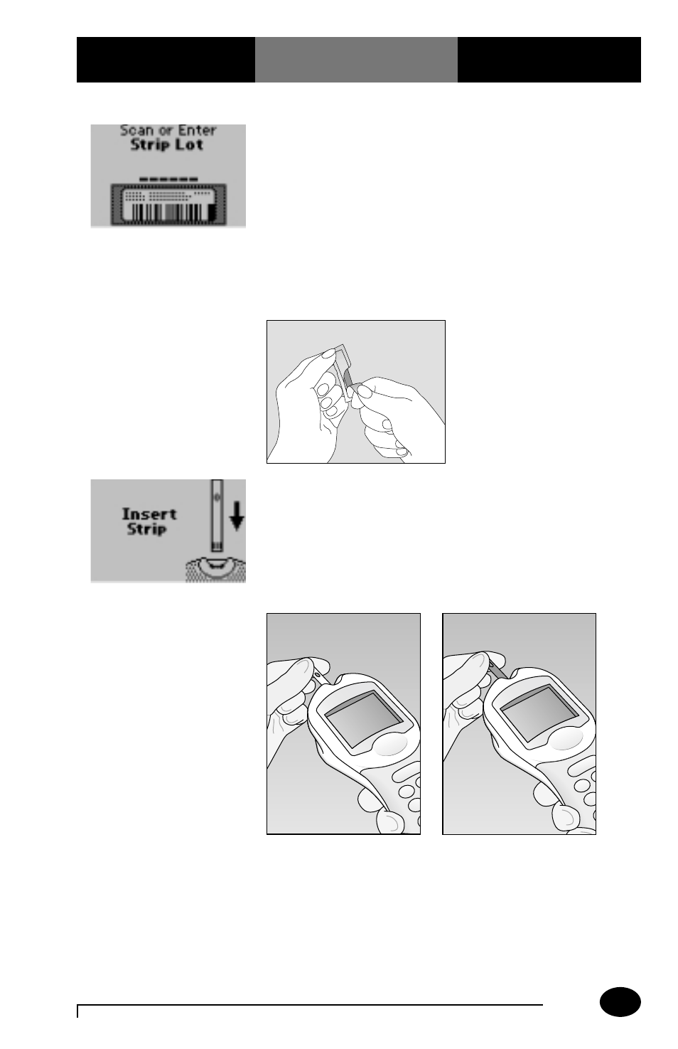 What you see on the display what you do comments | MediSense PCx User Manual | Page 25 / 151