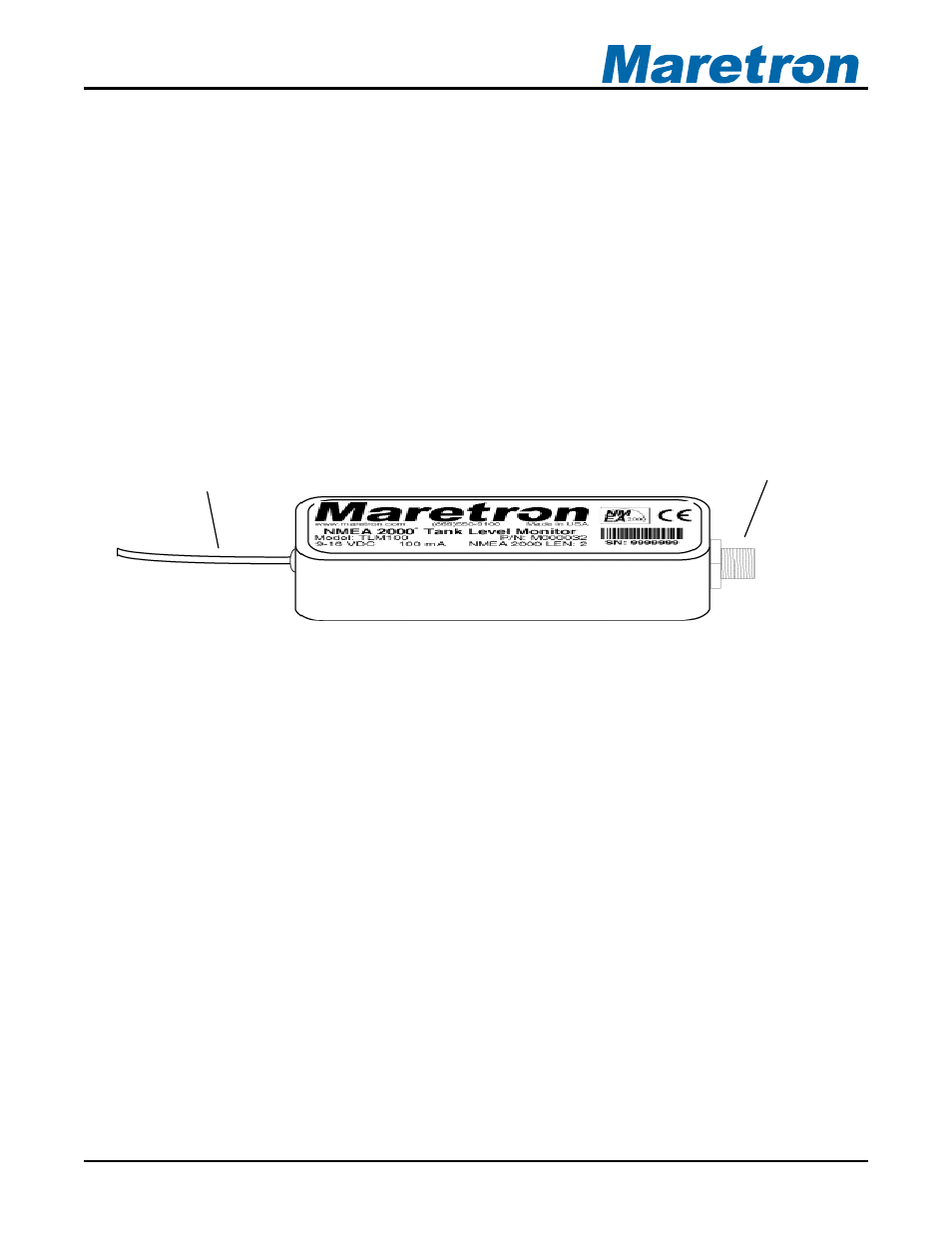 2 mounting the tlm150 interface component, 5 connecting the tlm150, 1 connecting to nmea 2000® interface | Mounting the tlm150 interface component, Connecting the tlm150, Connecting to nmea 2000, Interface, Figure 5 – tlm150 connections, Revision 1.2 page 9 | Maretron TLM150 User Manual | Page 13 / 21