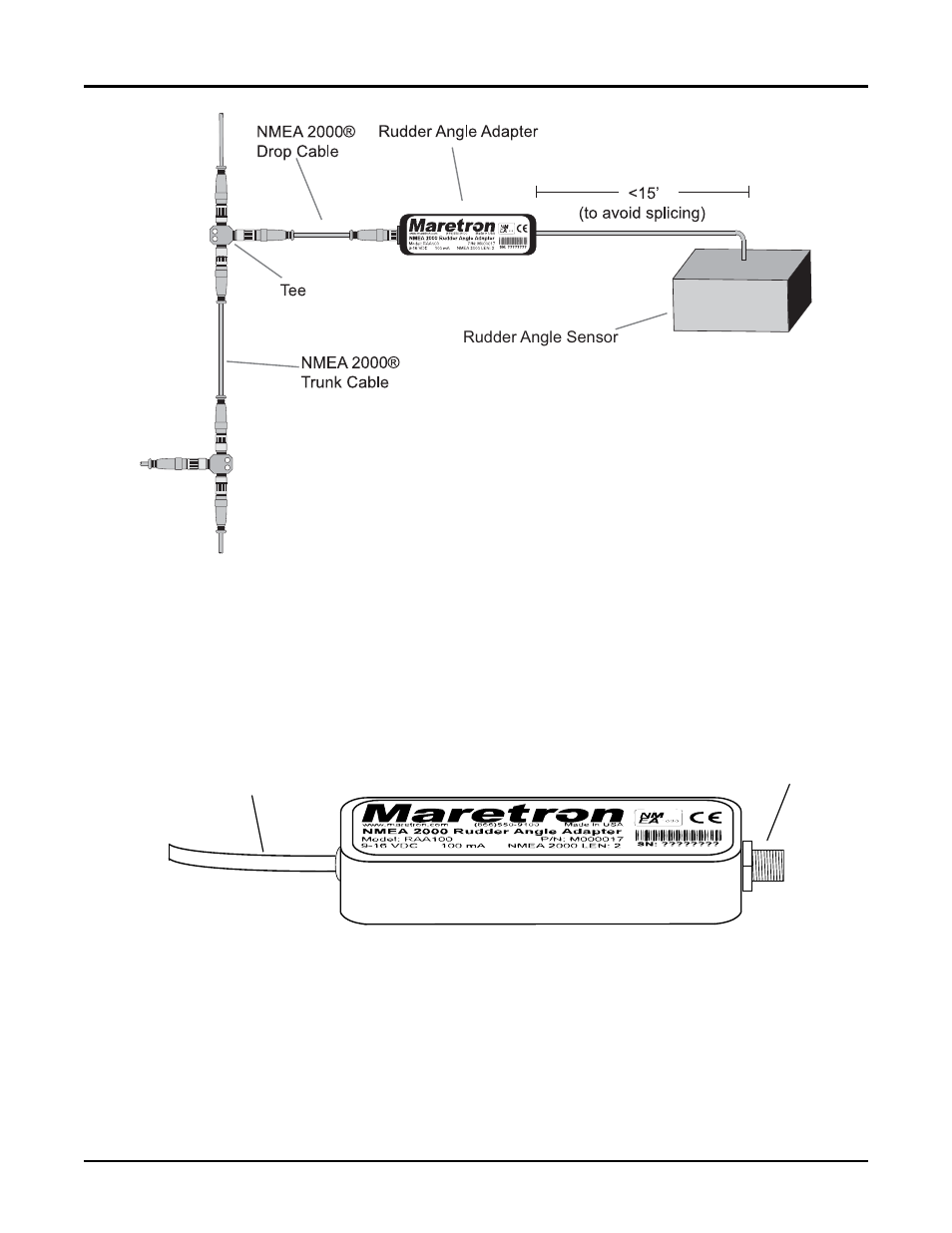 Raa100 user’s manual, 3 connecting the raa100 | Maretron M001101 User Manual | Page 8 / 17