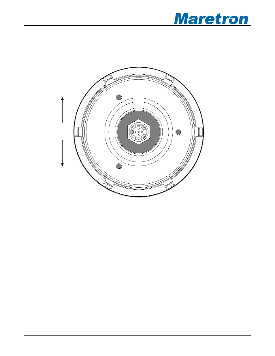8 installation template, Installation template, Figure 5 – horizontal mounting surface template | Maretron GPS200 User Manual | Page 15 / 23