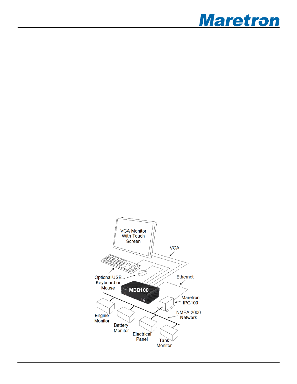 1 general, 1 introduction, General | Introduction, Figure 1 – mbb100 network diagram, Revision 1.0 page 1 | Maretron MBB100 User Manual | Page 5 / 24