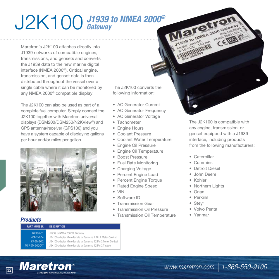 Maretron J2K100 User Manual | 2 pages