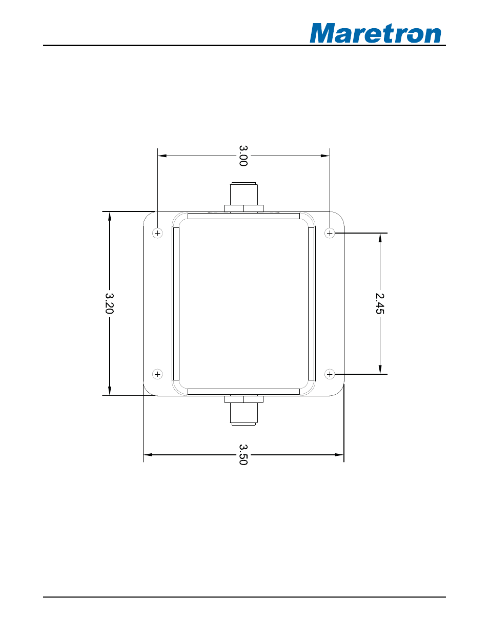 7 installation template, Installation template, Figure 4 – mounting surface template | Maretron NETWORK BUS EXTENDER NBE100 User Manual | Page 13 / 14