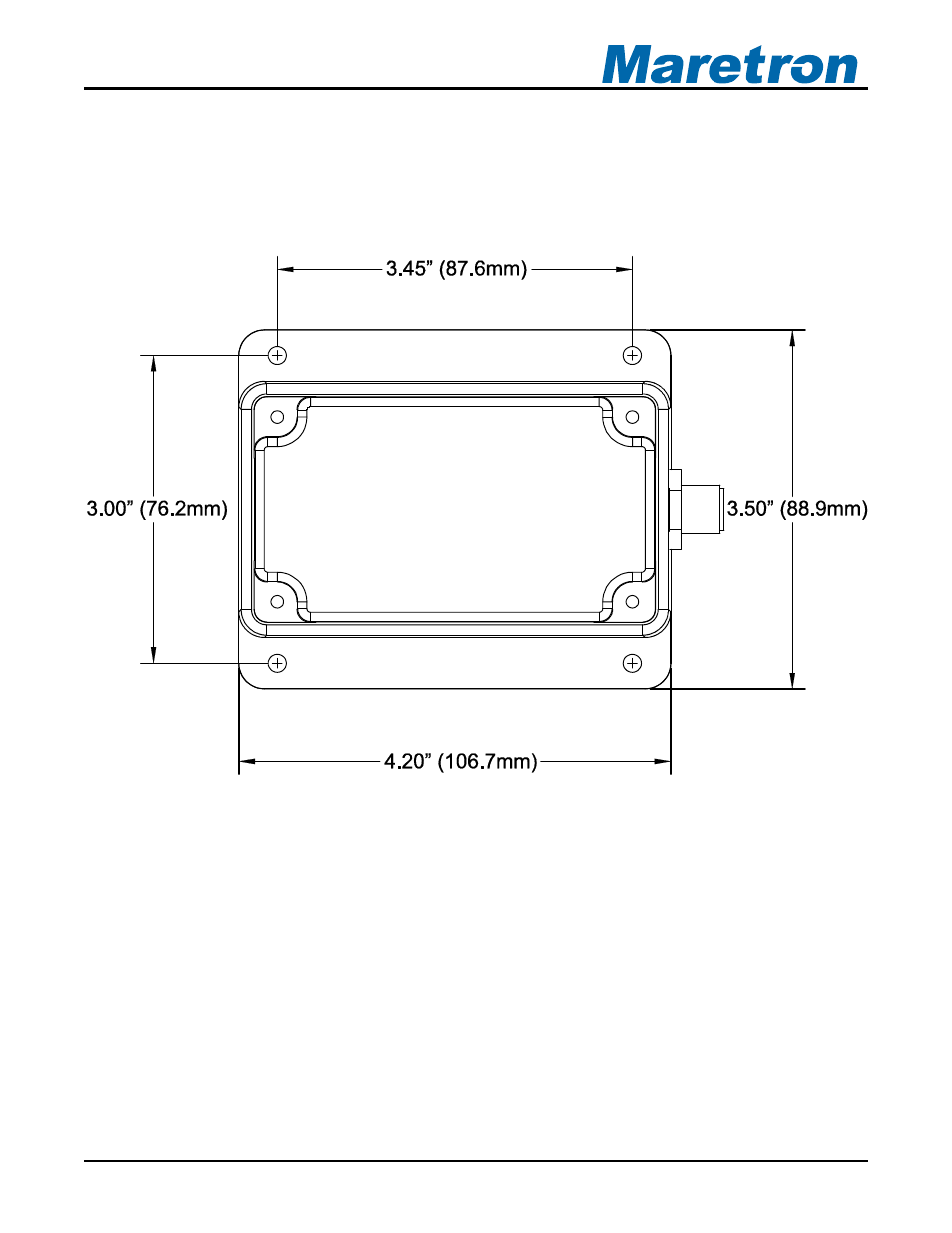 8 installation template, Installation template, Figure 6 – mounting surface template | Maretron ACM100 User Manual | Page 21 / 24