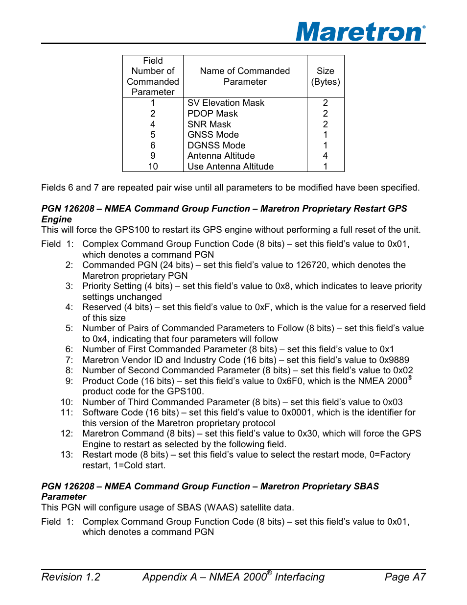 Maretron GPS100 User Manual | Page 23 / 25