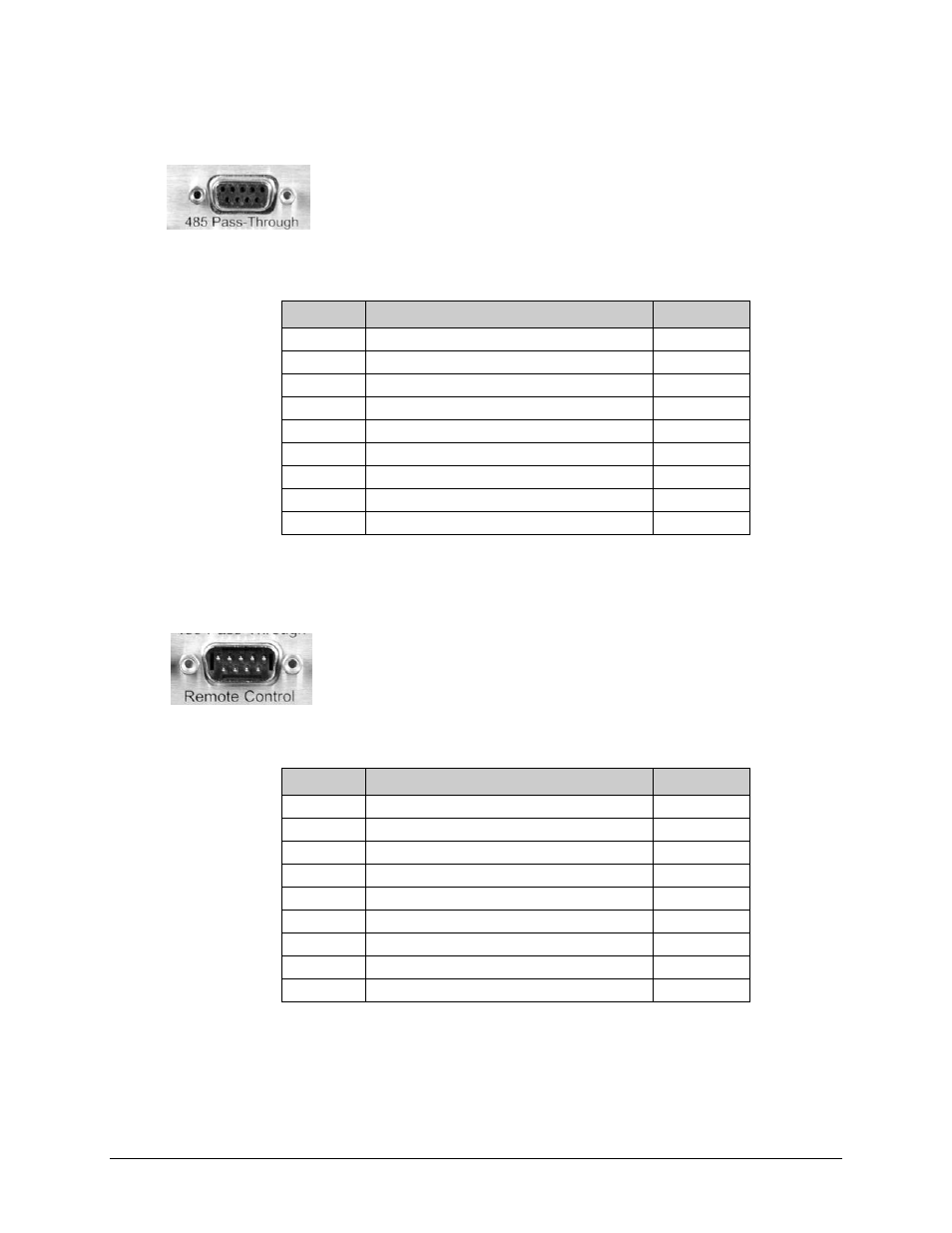 2 485 pass-through – db-9f connector, 3 remote control connector – db-9m connector | Mocomtech CRS-300 User Manual | Page 170 / 266