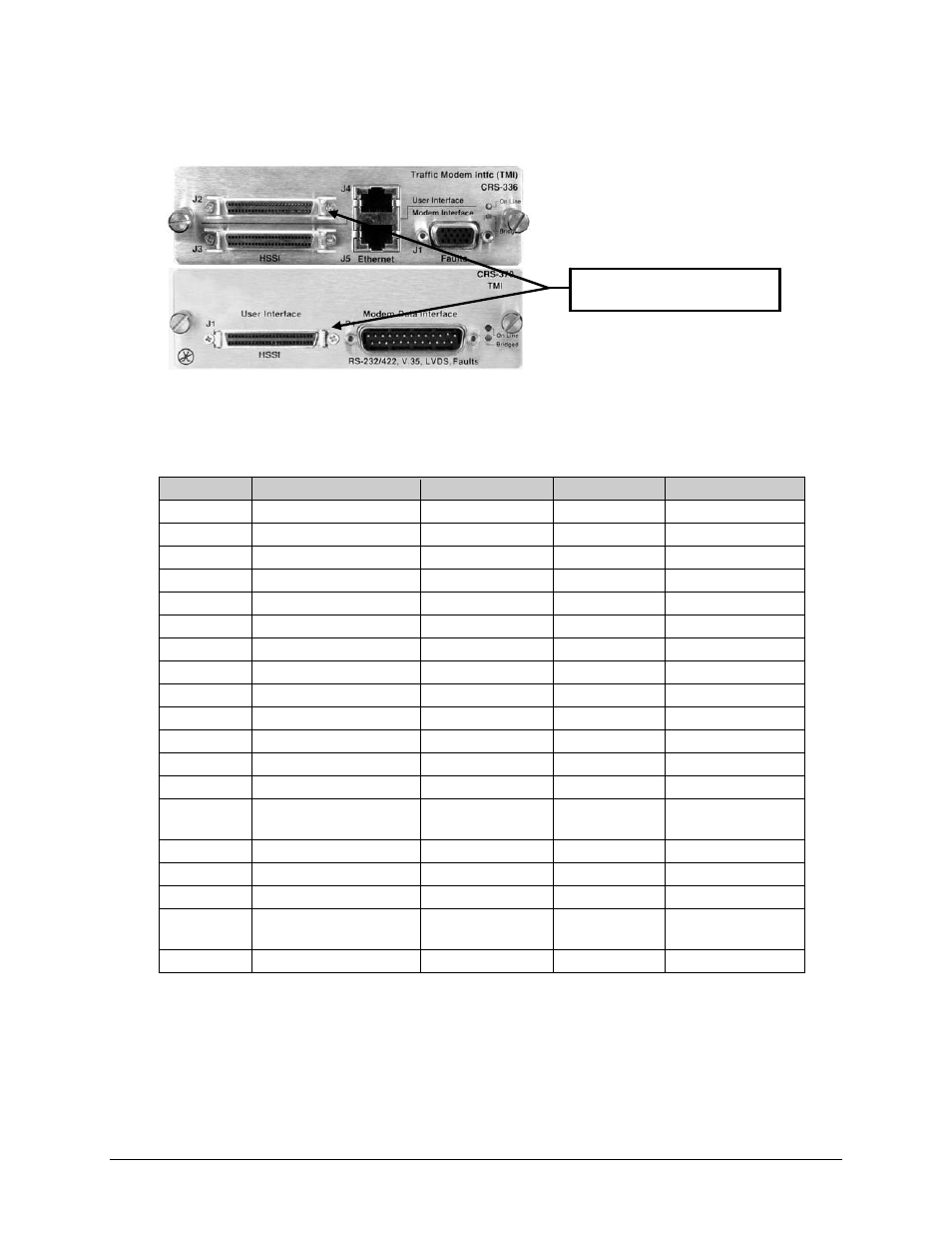 8 hssi – hd-50f connector (crs-336/370) | Mocomtech CRS-300 User Manual | Page 177 / 266