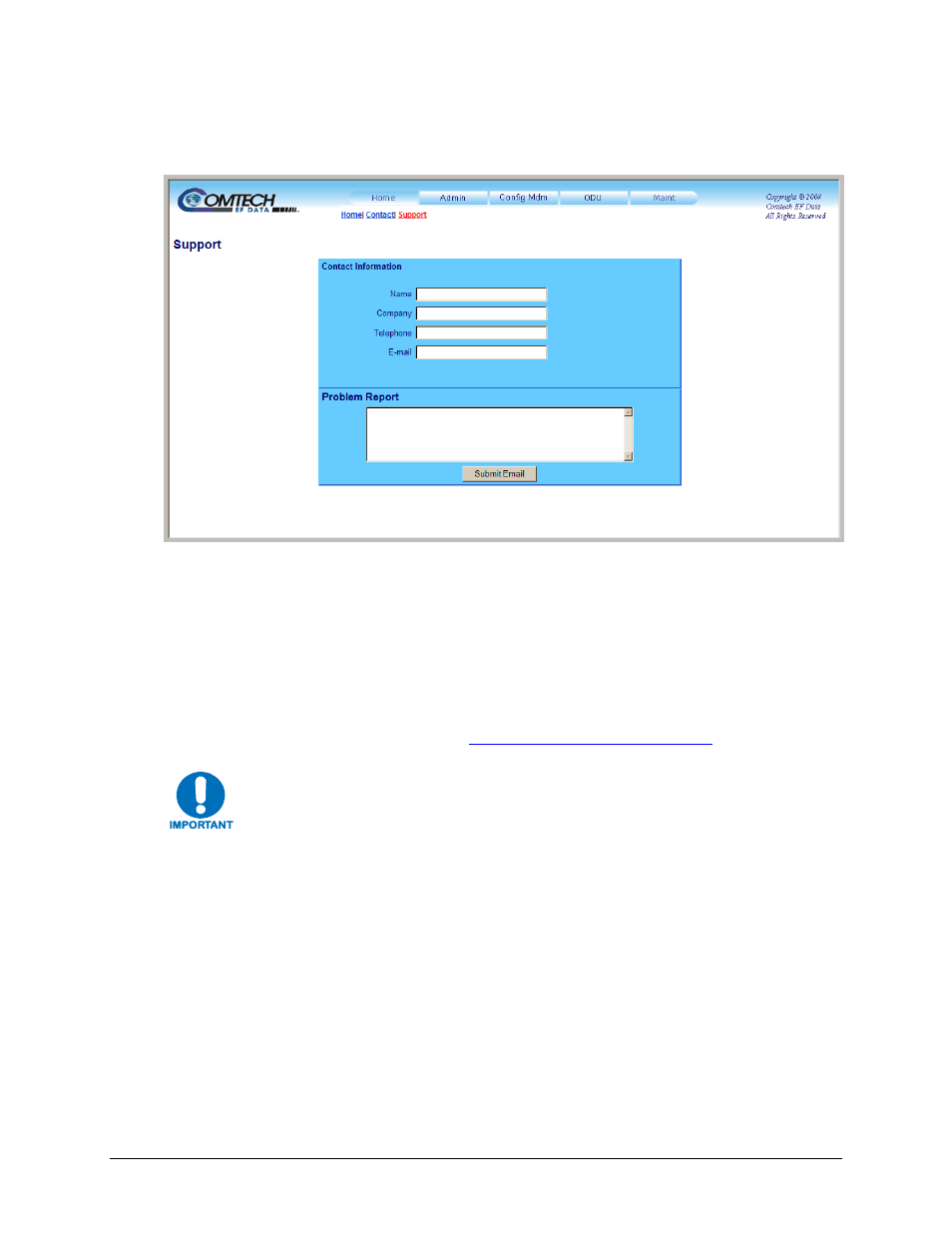 3 home | support page | Mocomtech CDM-QX User Manual | Page 140 / 260