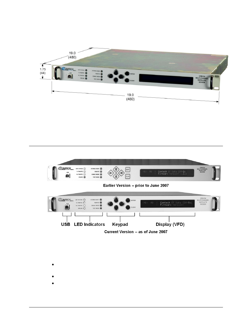 4 dimensional envelope, 5 physical features, Front panel | Mocomtech CDM-QX User Manual | Page 30 / 260