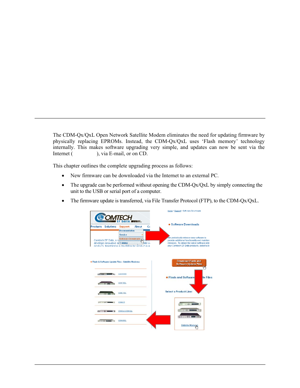 Chapter 4. flash upgrading, 1 flash updating via internet | Mocomtech CDM-QX User Manual | Page 63 / 260