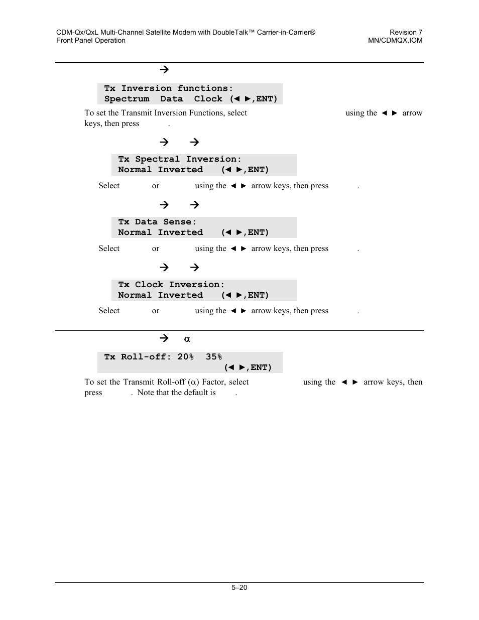10 config: tx ( inv, 11 config: tx ( tx | Mocomtech CDM-QX User Manual | Page 86 / 260