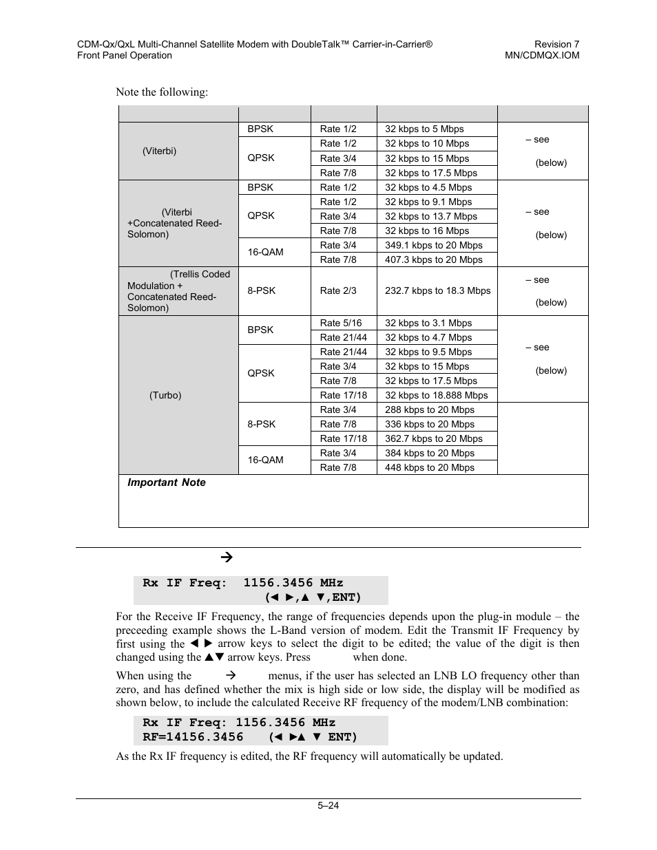 5 config: rx ( freq, 5 config: rx æ freq | Mocomtech CDM-QX User Manual | Page 90 / 260