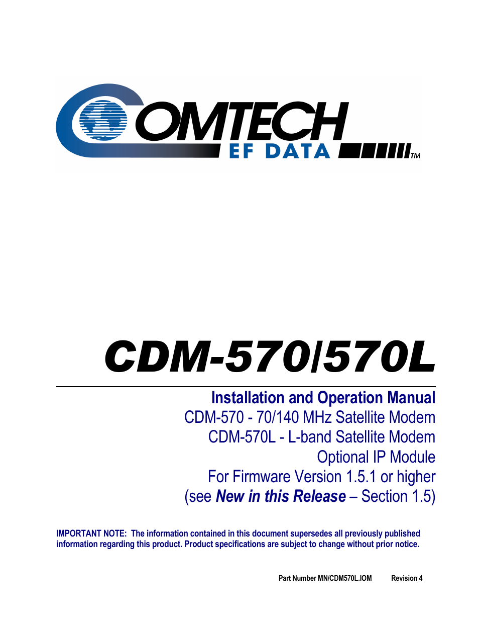 Mocomtech CDM-570 User Manual | 452 pages